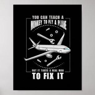 Mechanikangebot für Flugzeuganhänger Poster