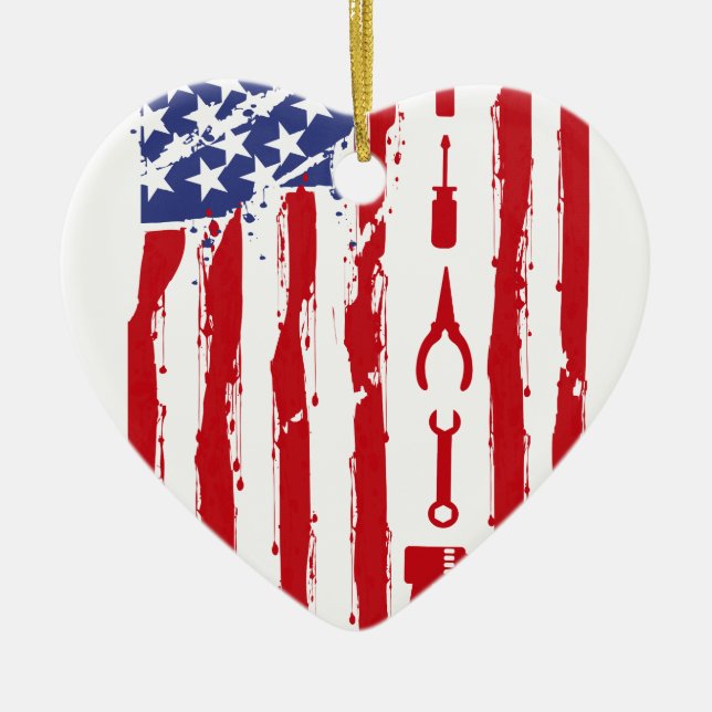 Mechaniker - Auto-Mechanikerauto-Wartungshandel Keramikornament (Vorne)