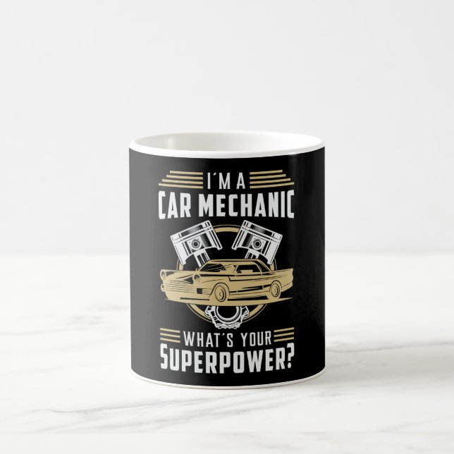 Mechaniker Auto Motor Retro Funny Geschenk Kaffeetasse (Mittel)