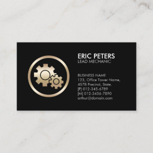 Mechaniker Auto Werkstatt Schraubenschlüssel Icon  Visitenkarte