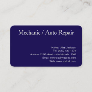 \Mechaniker / Autoreparatur-Geschäftskarte editier Visitenkarte
