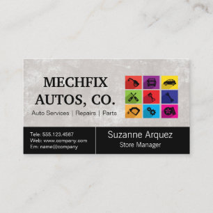 Mechaniker   Autoservice-Abteilung Visitenkarte