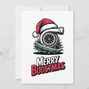 Mechaniker-Boost-Turbo-Motor-Nitro-Weihnachtsmann- Einladung
