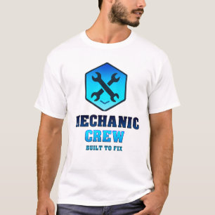 🔧 Mechaniker-Crew Modernes Garagen-Team-Logo 🔧 T-Shirt