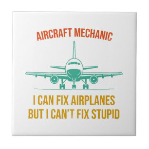 Mechaniker des Flugzeugs kann ich Flugzeuge repari Fliese