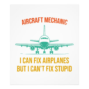 Mechaniker des Flugzeugs kann ich Flugzeuge repari Fotodruck