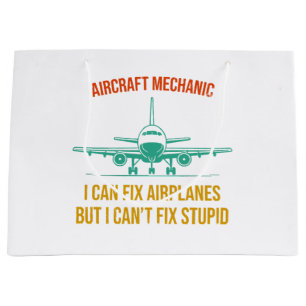 Mechaniker des Flugzeugs kann ich Flugzeuge repari Große Geschenktüte