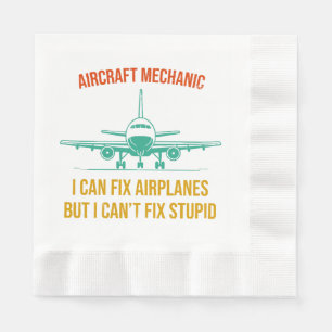 Mechaniker des Flugzeugs kann ich Flugzeuge repari Serviette