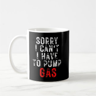 Mechaniker Fahrer Entschuldigung, dass ich Benzin Kaffeetasse