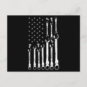 Mechaniker-Flagge Amerikanische patriotische Flagg Begleitkarte
