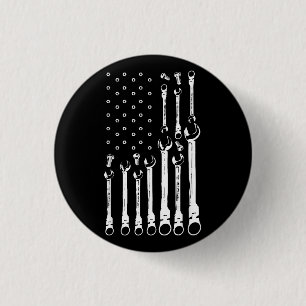 Mechaniker-Flagge Amerikanische patriotische Flagg Button