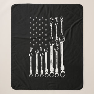 Mechaniker-Flagge Amerikanische patriotische Flagg Sherpadecke
