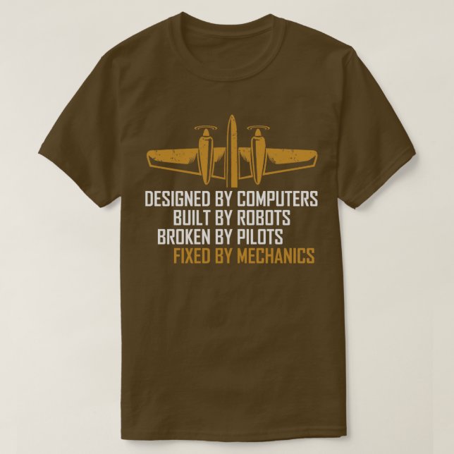 Mechaniker für Flugzeugwartung T-Shirt (Design vorne)