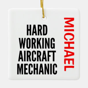 Mechaniker für hart arbeitende Luftfahrzeuge Keramikornament