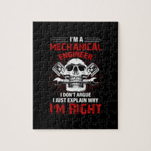 Mechaniker Ich bin ein Maschinenbauingenieur Puzzle