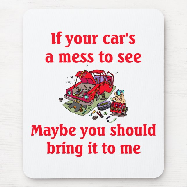 Mechaniker-Mausunterlage - besonders angefertigt Mousepad (Vorne)