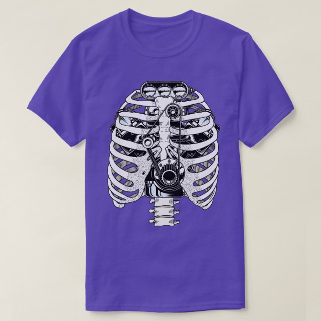 Mechaniker Skeleton Mechaniker T-Shirt (Design vorne)
