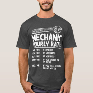 Mechaniker-Stundensatz Funny Car Motorrad Arbeit G T-Shirt