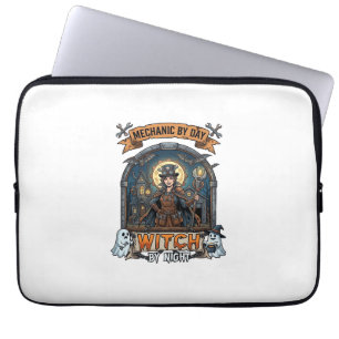 Mechaniker-Tag Hexen-Nacht Halloween-Steampunk-Fra Laptopschutzhülle