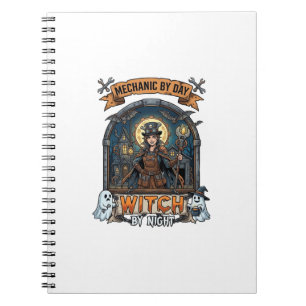 Mechaniker-Tag Hexen-Nacht Halloween Steampunk Fra Notizblock