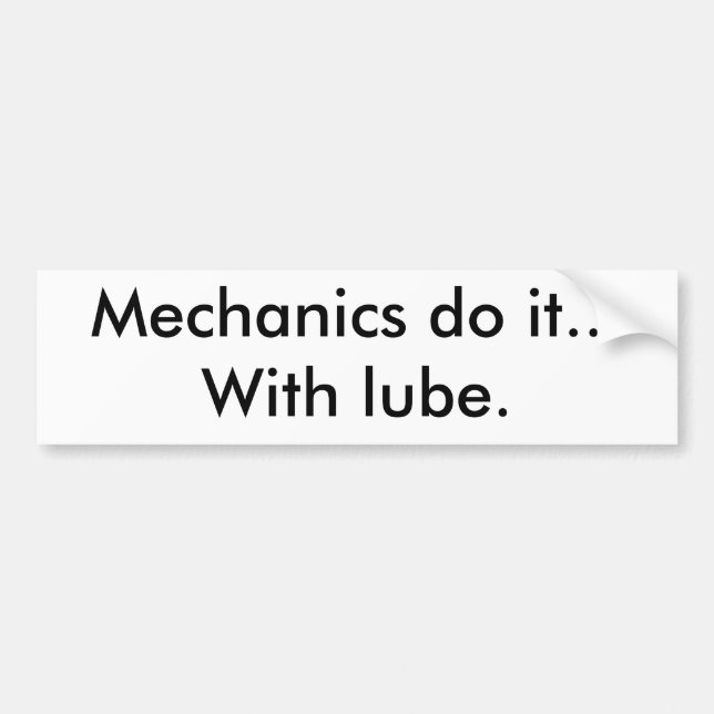 Mechaniker tun es… mit Schmieröl Autoaufkleber (Vorne)