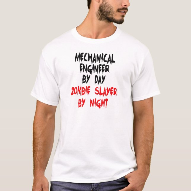 Mechaniker Zombie Slayer T-Shirt (Vorderseite)