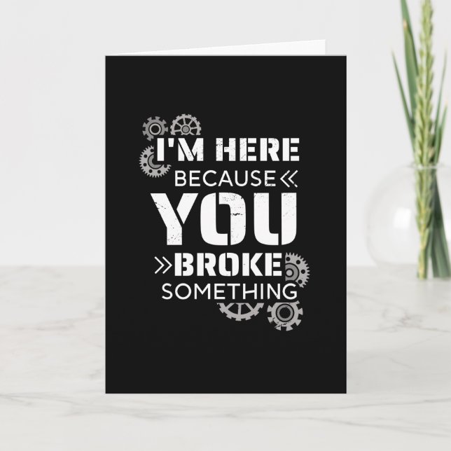 Mechanikgeschenk Karte (Vorderseite)