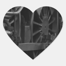 Mechanikschule für Lokomotive Herz-Aufkleber