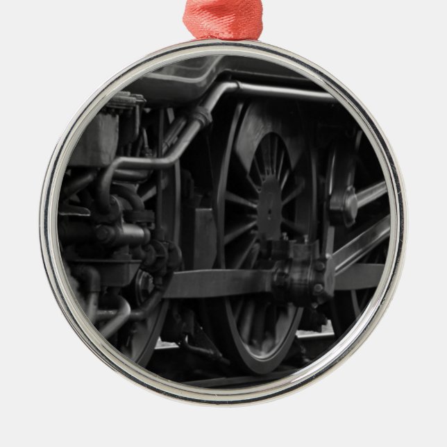 Mechanikschule für Lokomotive Silbernes Ornament (Vorne)