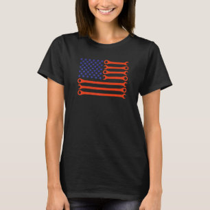 Mechanisch amerikanischer Flaggenmechanismus T-Shirt