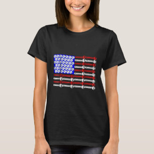 Mechanisch-Proud-amerikanische Patriotische USA-Fl T-Shirt