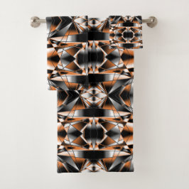 Mechanisch Zeichnend orangefarbene Farbfüllung Badhandtuch Set