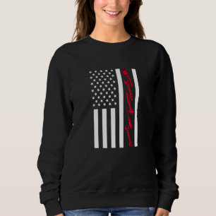 Mechanische amerikanische Flagge Serviceman Vater Sweatshirt