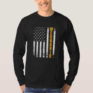Mechanische amerikanische Flagge Usa Patriotic Pro T-Shirt