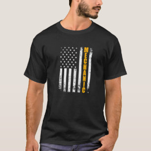 Mechanische amerikanische Flagge Usa Patriotic Pro T-Shirt