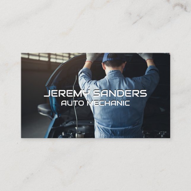 Mechanische Arbeiten am Motor Visitenkarte (Vorderseite)