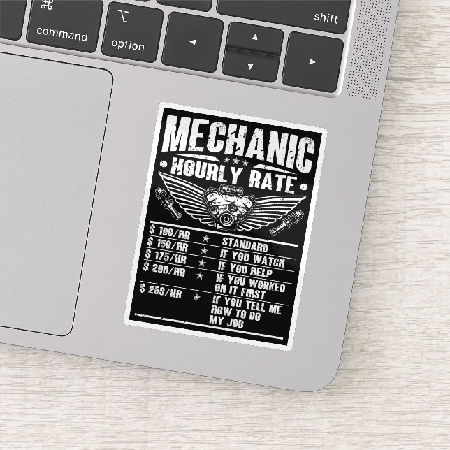 Mechanische Arbeitskräfte für Auto mit geringer St Aufkleber (Detail)