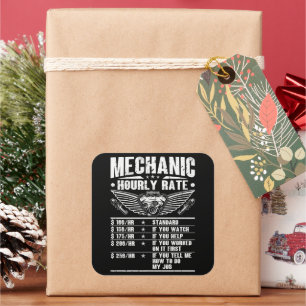 Mechanische Arbeitskräfte für Auto mit geringer St Quadratischer Aufkleber