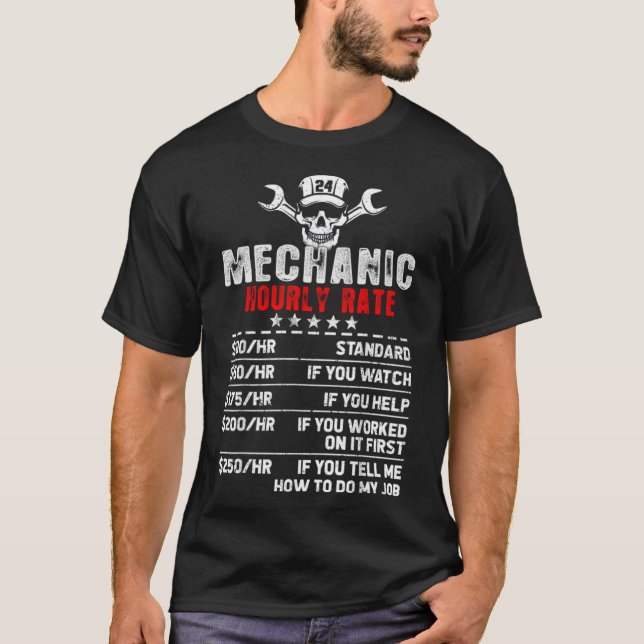 Mechanische Arbeitskräfte pro Stunde T-Shirt (Vorderseite)