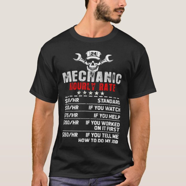 Mechanische Arbeitskräfte pro Stunde T-Shirt (Vorderseite)