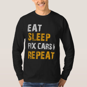 Mechanische Auto-Ideen essen schlafende Fix Cars w T-Shirt