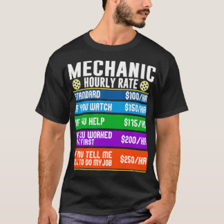 Mechanische Auto-Stundensätze für Fahrräder T-Shirt