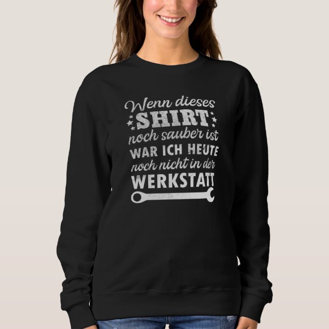 Mechanische Autos Werkstatt Funny Sweatshirt (Vorderseite)