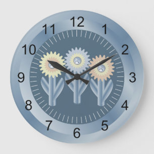 Mechanische Blume Große Wanduhr