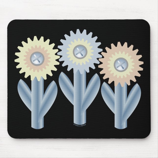 Mechanische Blume Mousepad (Vorne)