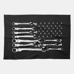 Mechanische Fahne Amerikanisches Flag Flag Mechani Geschirrtuch