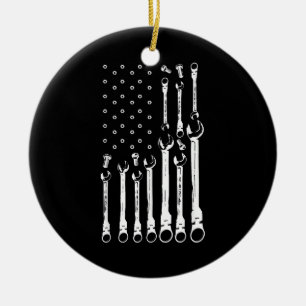 Mechanische Fahne Amerikanisches Flag Flag Mechani Keramik Ornament