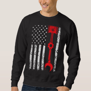 Mechanische Flagge Patriotic Mechanic Mechanic Sweatshirt