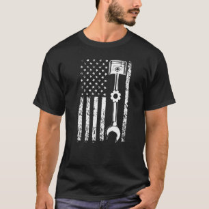 Mechanische Flagge Patriotic Mechanic Mechanic T-Shirt
