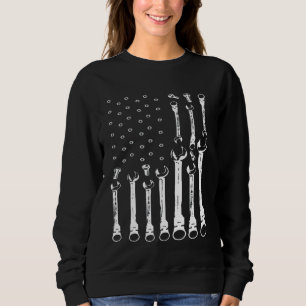Mechanische Flagge - Patriotische Mechanische Flag Sweatshirt